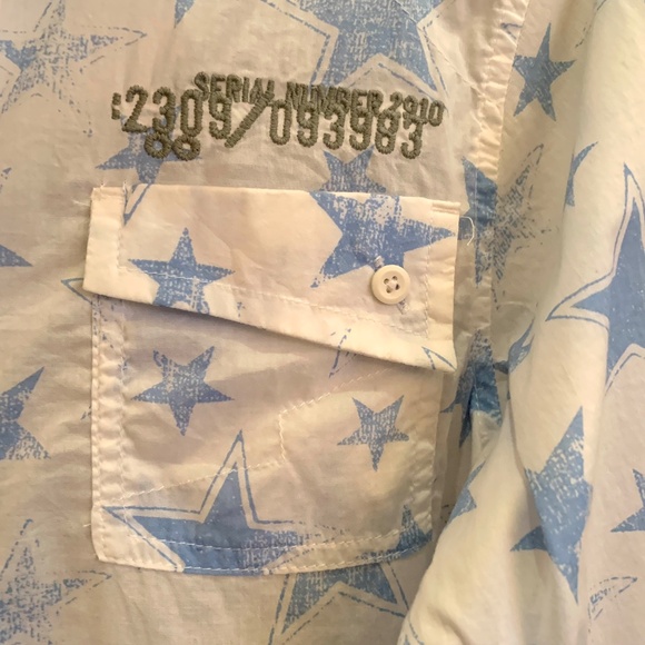 NEXT UK Boys Cotton Star Button Up Shirt Size 11 YRS - Picture 6 of 13